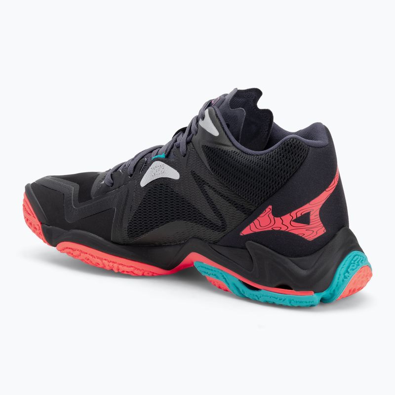 Volleyballschuhe Mizuno Wave Lightning Z8 Mid black/neon flame/peacock blue 3