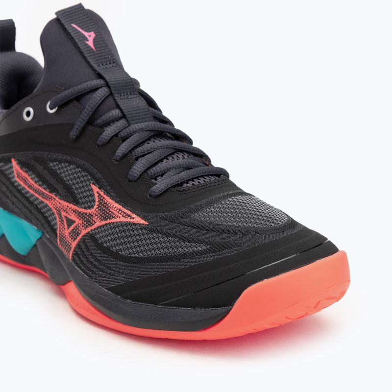 Volleyballschuhe Mizuno Wave Luminous 3 black/neon flame/peacock blue 7