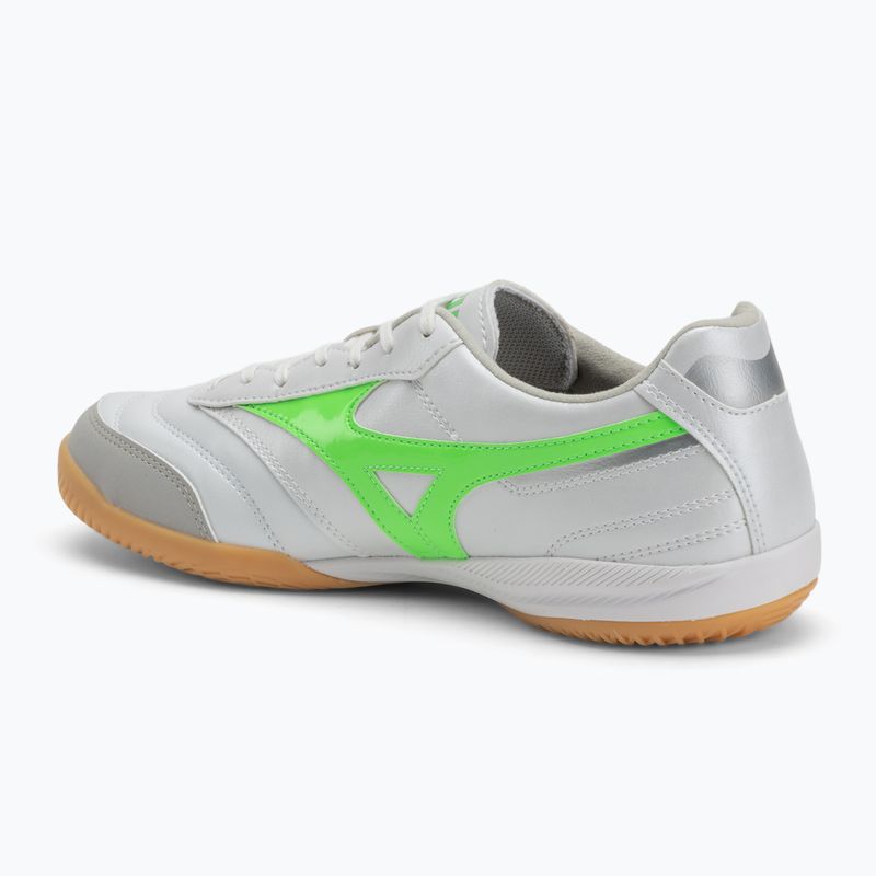 Fußballschuhe Herren Mizuno Morelia Sala Pro IN white/neon green/galaxy silver 3