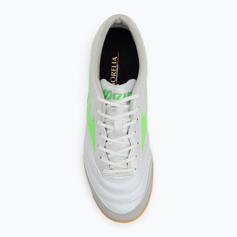 Fußballschuhe Herren Mizuno Morelia Sala Pro IN white/neon green/galaxy silver 5