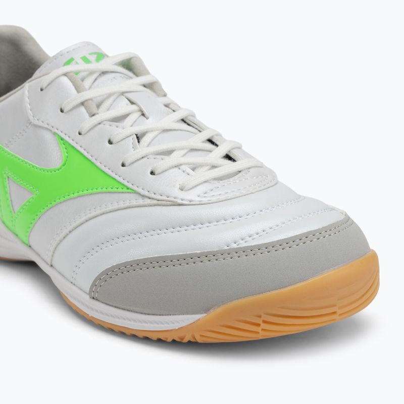 Fußballschuhe Herren Mizuno Morelia Sala Pro IN white/neon green/galaxy silver 7