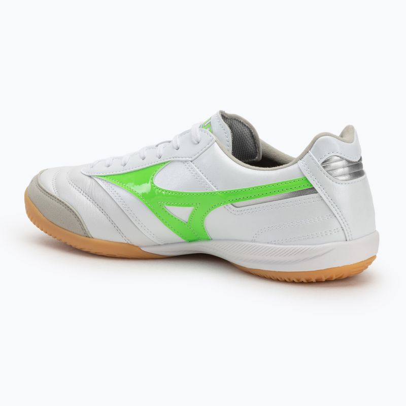 Fußballschuhe Herren Mizuno Morelia Sala Elite IN white/neon green/galaxy silver 3