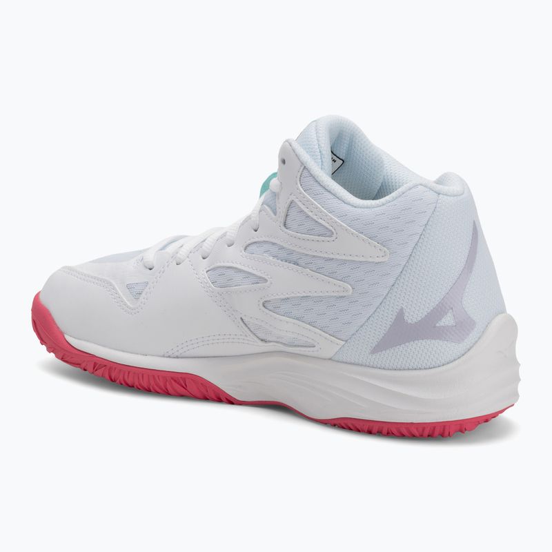 Volleyballschuhe Damen Mizuno Thunder Blade Z Mid white/violet indigo/camelliaros 3
