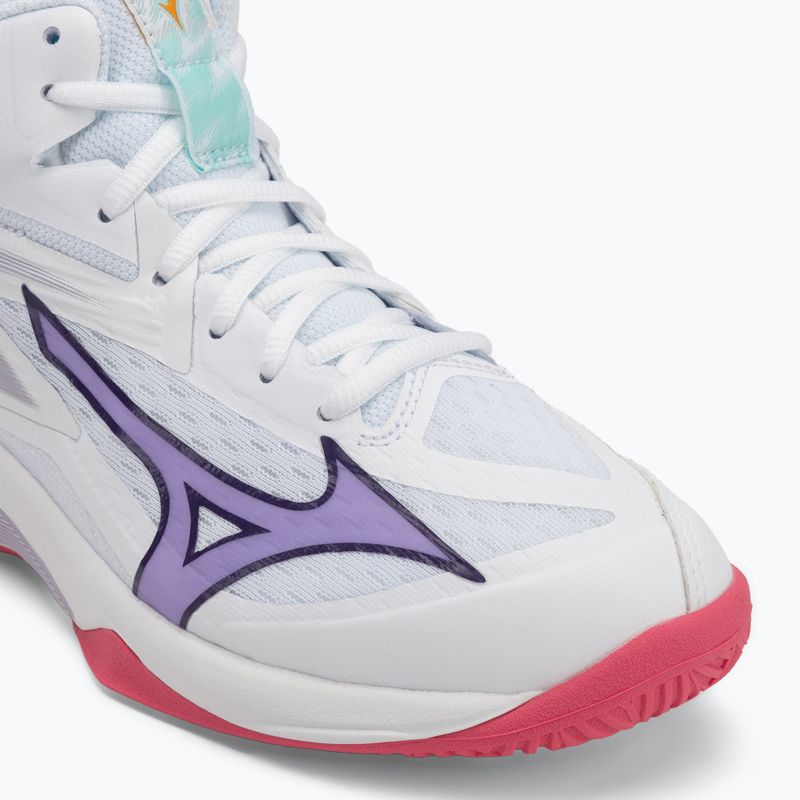 Volleyballschuhe Damen Mizuno Thunder Blade Z Mid white/violet indigo/camelliaros 7