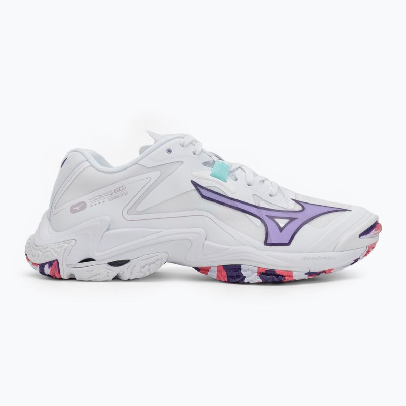 Damen-Volleyballschuhe Mizuno Wave Lightning Z8 weiß/violett indigo/camelliaros 2