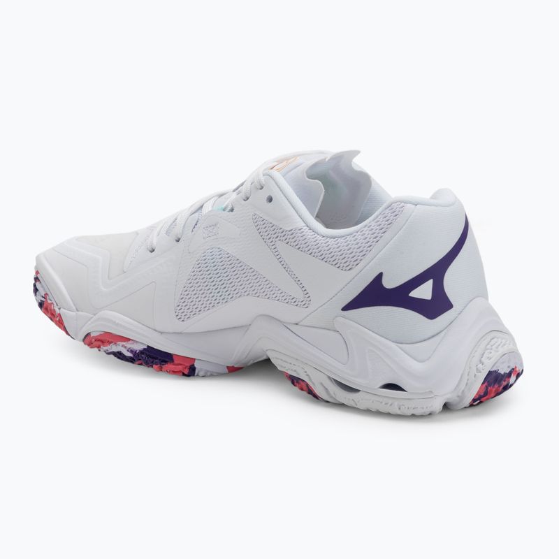 Damen-Volleyballschuhe Mizuno Wave Lightning Z8 weiß/violett indigo/camelliaros 3