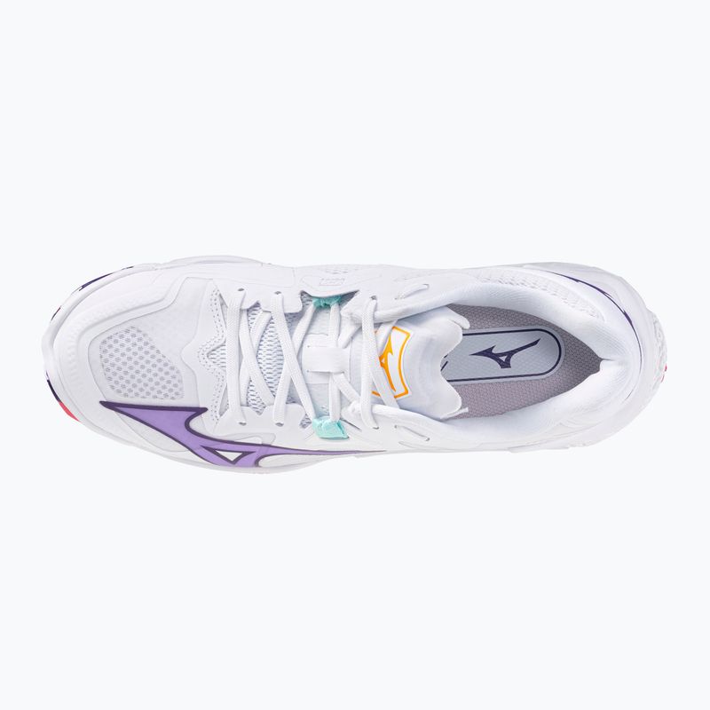 Damen-Volleyballschuhe Mizuno Wave Lightning Z8 weiß/violett indigo/camelliaros 11