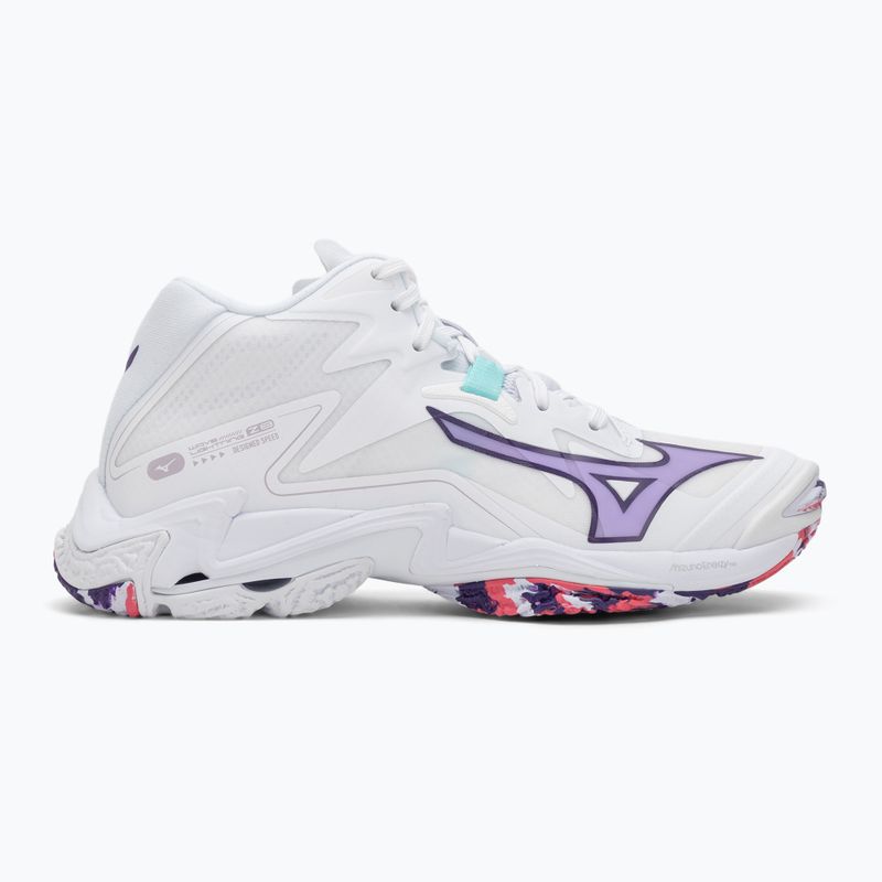 Damen Volleyballschuhe Mizuno Wave Lightning Z8 Mid weiß/violett indigo/camelliaros 2