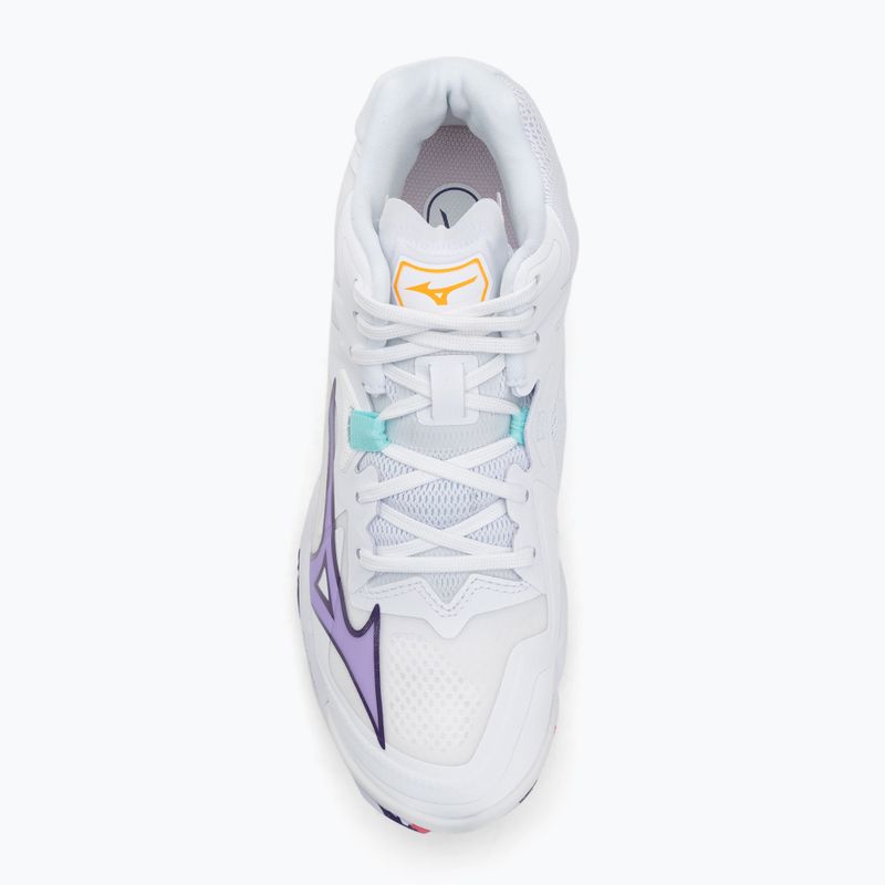 Damen Volleyballschuhe Mizuno Wave Lightning Z8 Mid weiß/violett indigo/camelliaros 5