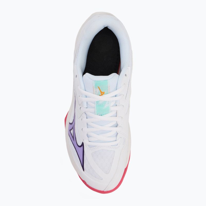 Volleyballschuhe Kinder Mizuno Lightning Star Z7 white/violet indigo/camellia rose 5