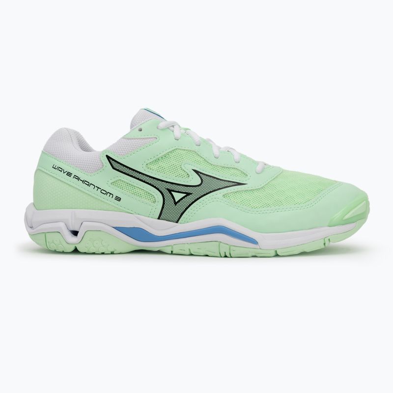 Mizuno Wave Phantom 3 neo mint / schwarz / frontier blau Handballschuhe 2