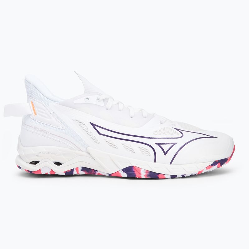 Schuhe Mizuno Wave Mirage 5 white/violet indigo/camellia rose 2