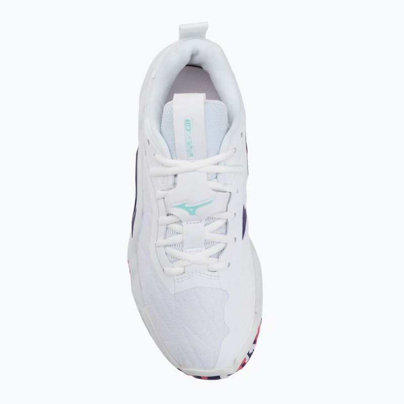 Handballschuhe Mizuno Wav Stealth Neo 2 white/violet indigo/camellia rose 5