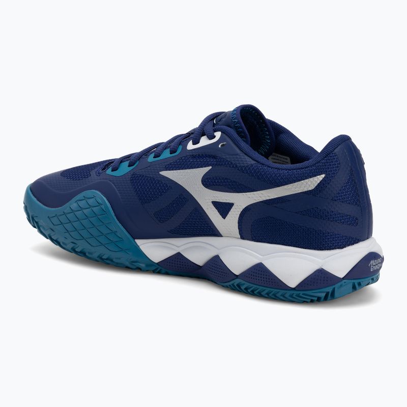 Tennisschuhe Herren Mizuno Wave Enforce Tour 2 CC bellwether blue/ white/ fjord blue 3