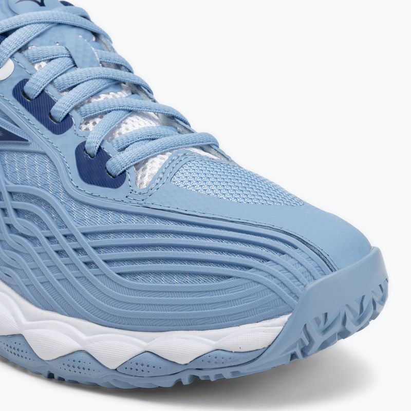 Tennisschuhe Damen Mizuno Wave Enforce Tour 2 CC bel air blue/ white/ bellwether blue 7