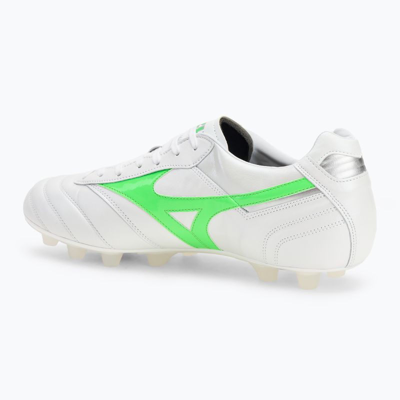 Fußballschuhe Herren Mizuno Morelia II Japan Md white/neon green/galaxy silver 3