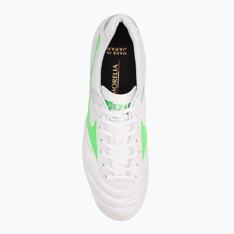 Fußballschuhe Herren Mizuno Morelia II Japan Md white/neon green/galaxy silver 5