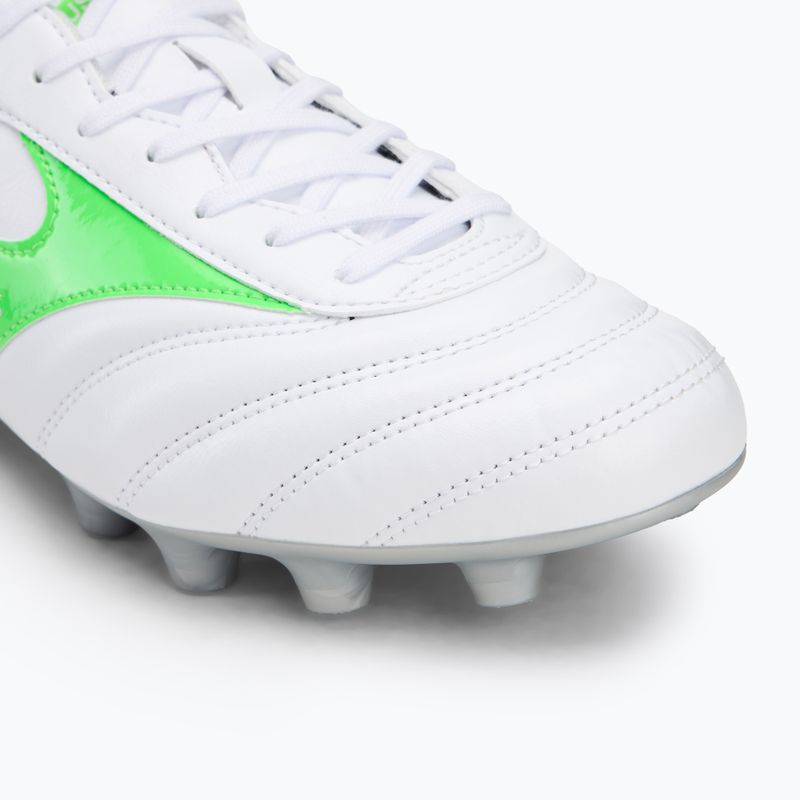 Fußballschuhe Herren Mizuno Morelia II Club Md white/neon green/galaxy silver 7