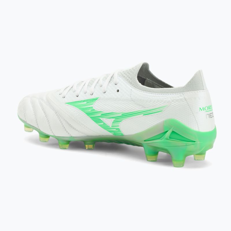 Herren-Fußballschuhe Mizuno Morelia Neo IV Β Elite MD white/neon green/cool gray 3c 3