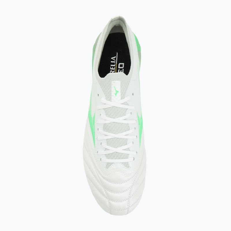 Herren-Fußballschuhe Mizuno Morelia Neo IV Β Elite MD white/neon green/cool gray 3c 5