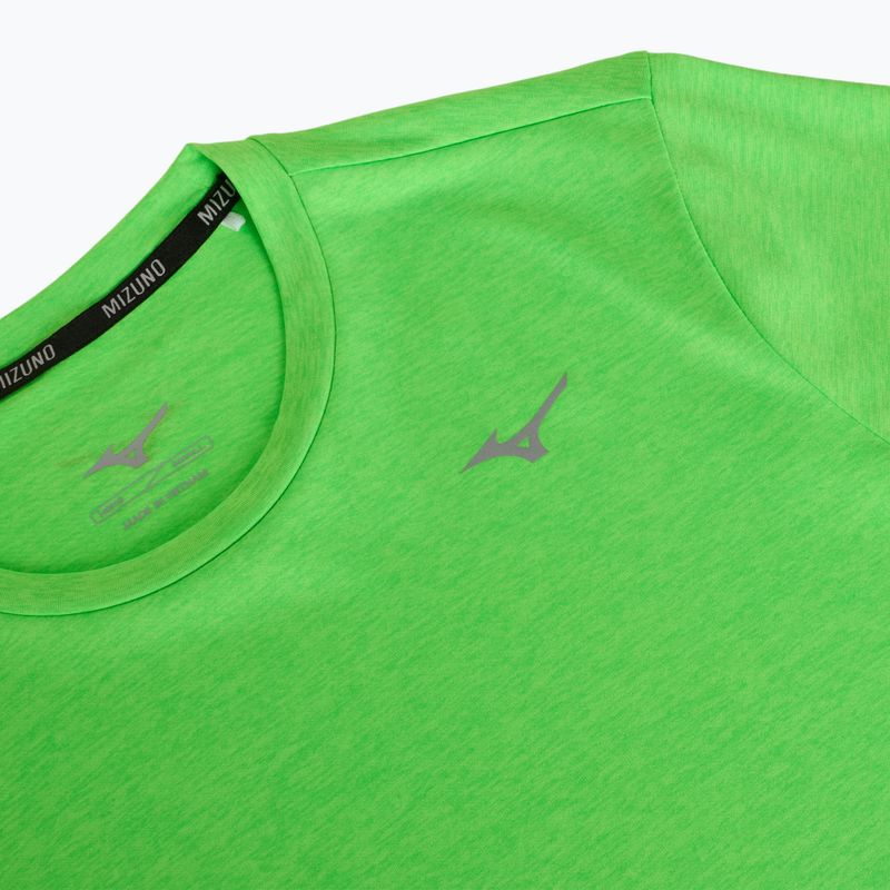Mizuno Impulse Core Tee grünes Gecko-Laufshirt für Herren 3