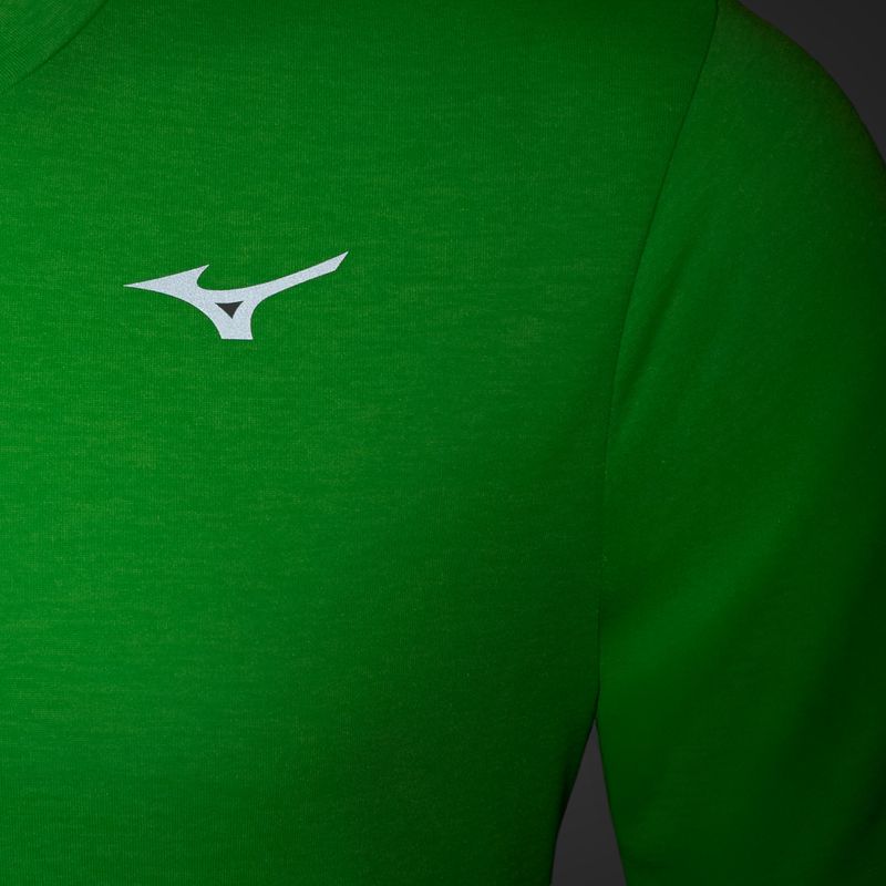 Mizuno Impulse Core Tee grünes Gecko-Laufshirt für Herren 5