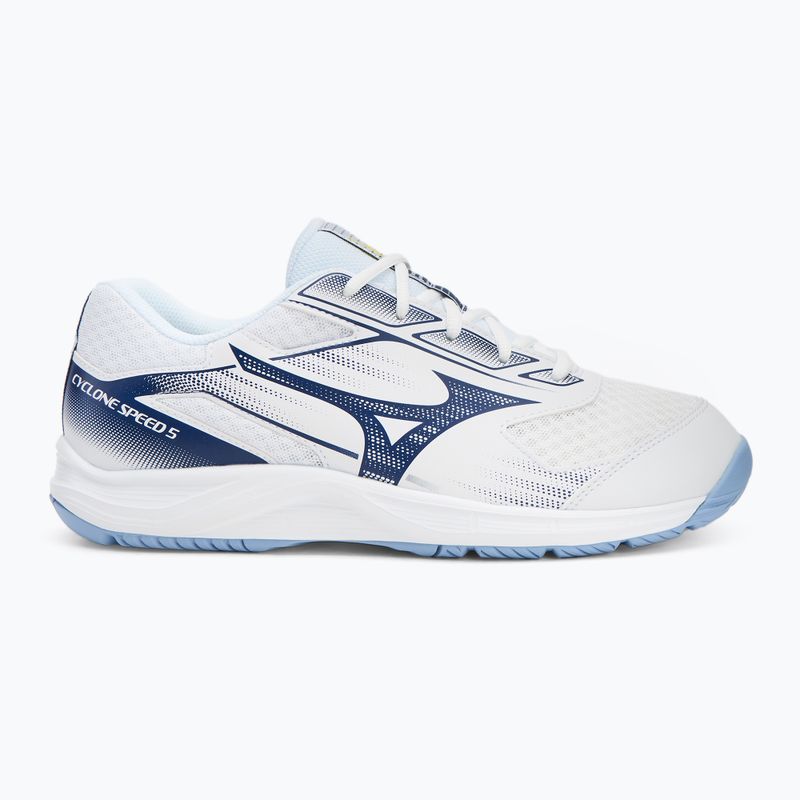 Volleyballschuhe Mizuno Cyclone Speed 5 white/bellwether blue/bel air blue 2