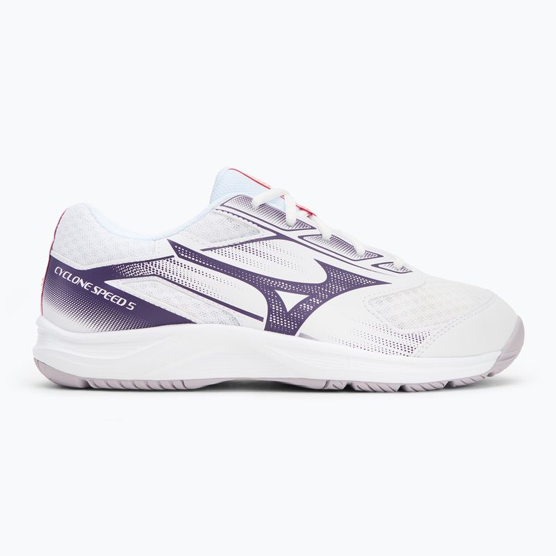 Volleyballschuhe Mizuno Cyclone Speed 5 white/violet indigo/camellia rose 2