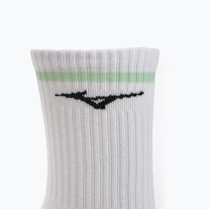 Mizuno Training mit Linie Socken 3 Paar weiß / neo mint 3