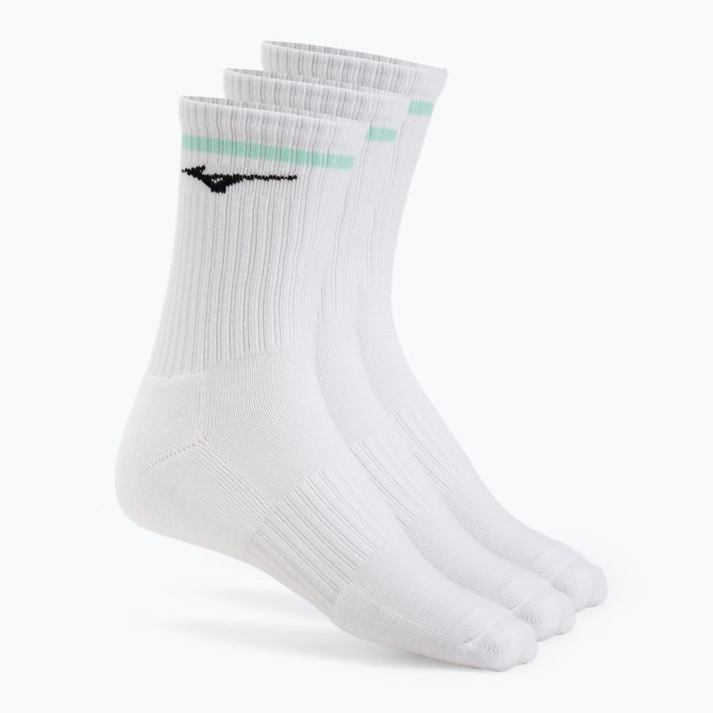Mizuno Training mit Linie Socken 3 Paar weiß / braun