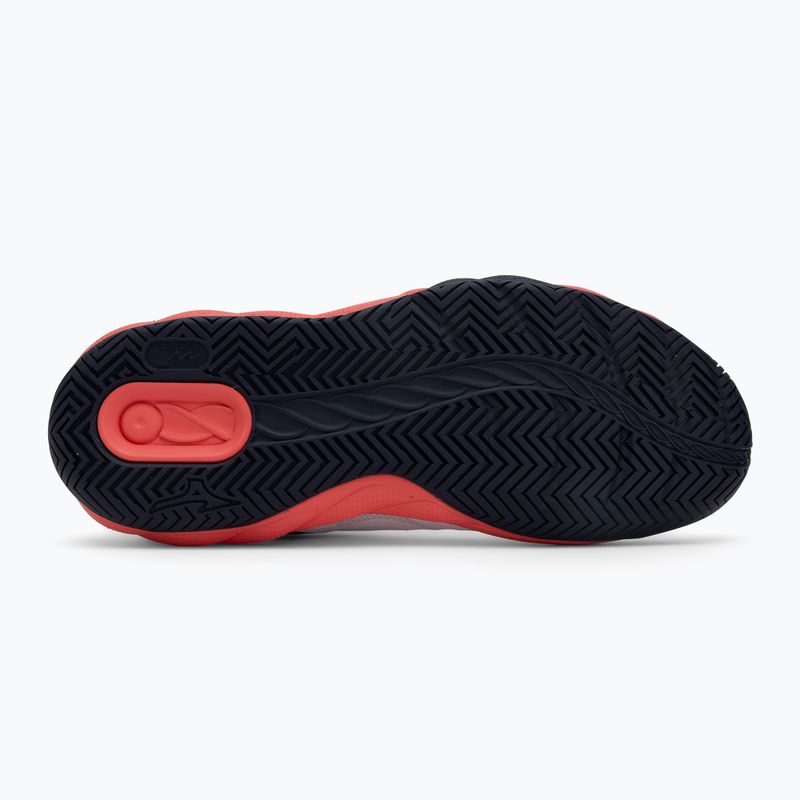 Herren-Tennisschuhe Mizuno Wave Enforce Court AC white/baritone blue/calypso coral 4