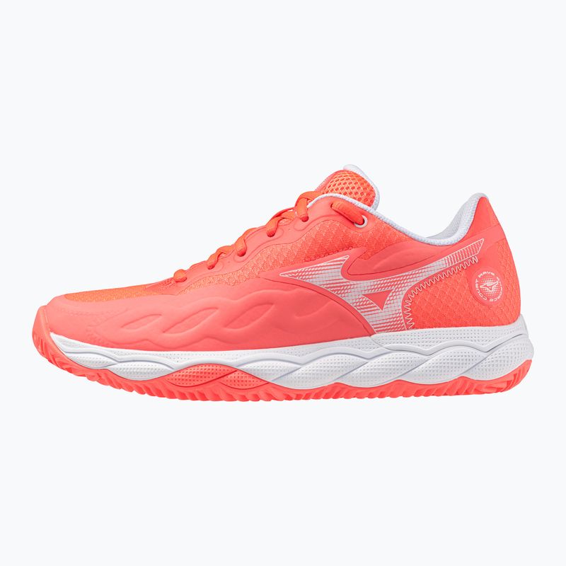 Damen Tennisschuhe Mizuno Wave Enforce Court CC W calypso coral/white/barely pink 8
