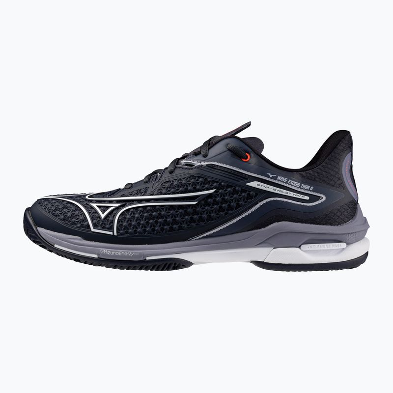 Mizuno Wave Exceed Tour 6 CC Tennisschuhe Odyssey Grau/Weiß/Blau Granit