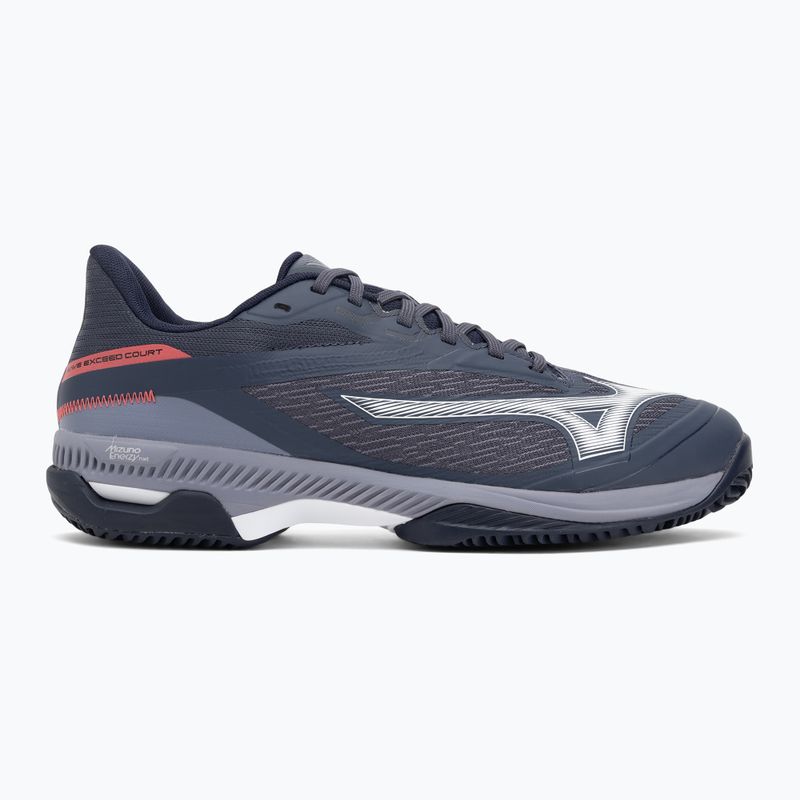 Mizuno Wave Exceed Court CC Tennisschuhe Odyssey Grau/Weiß/Blau Granit 2