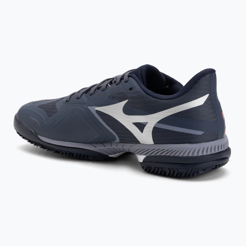Mizuno Wave Exceed Court CC Tennisschuhe Odyssey Grau/Weiß/Blau Granit 3