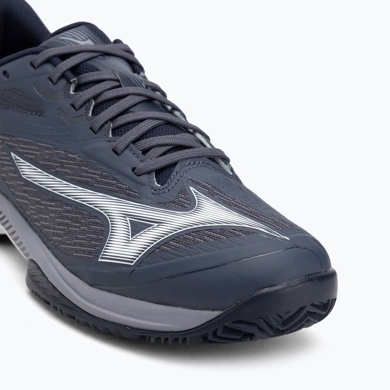 Mizuno Wave Exceed Court CC Tennisschuhe Odyssey Grau/Weiß/Blau Granit 7
