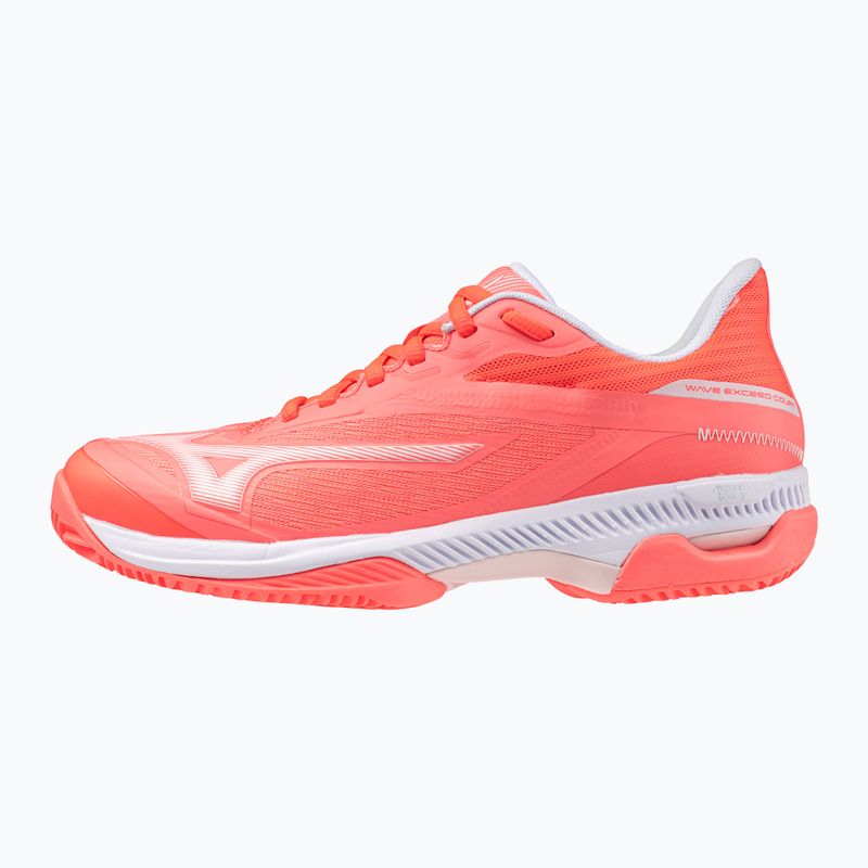 Damen Tennisschuhe Mizuno Wave Exceed Court CC W calypso koralle/weiß/kaum rosa 8