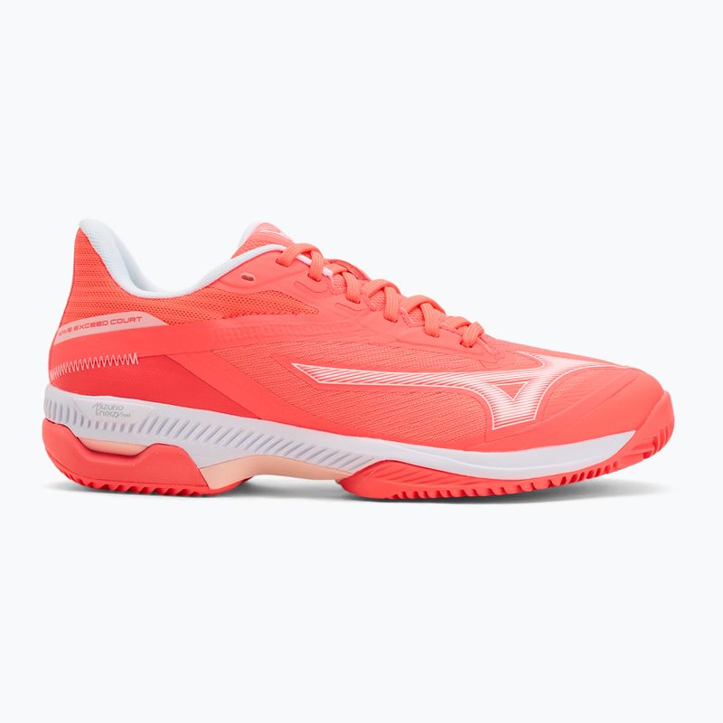 Damen Tennisschuhe Mizuno Wave Exceed Court CC W calypso koralle/weiß/kaum rosa 2