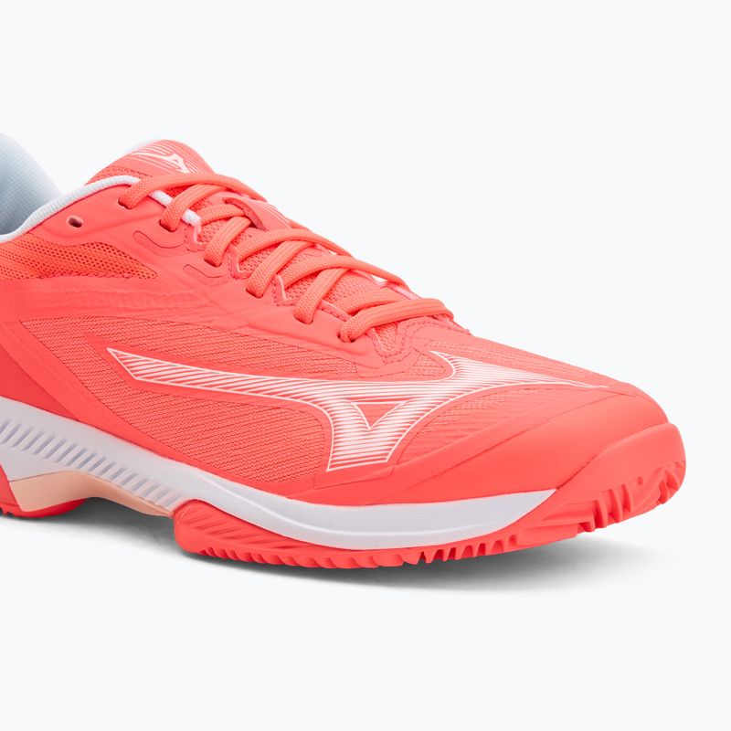 Damen Tennisschuhe Mizuno Wave Exceed Court CC W calypso koralle/weiß/kaum rosa 7