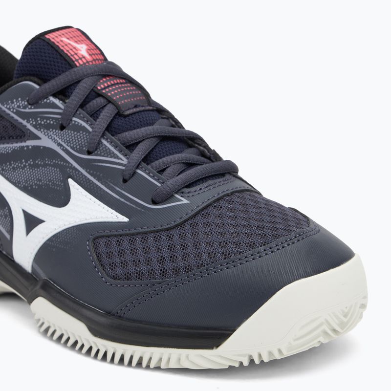Mizuno Break Shot 5 CC Tennisschuhe Odyssey Grau/Weiß/Blau Granit 7