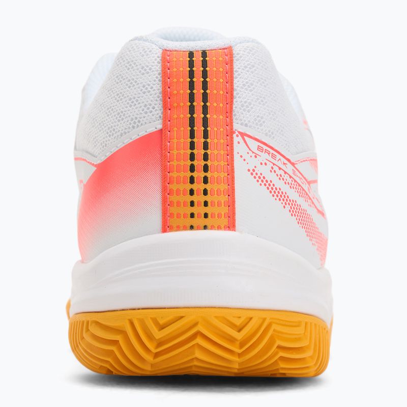 Kinder-Tennisschuhe Mizuno Break Shot 5 Jr CC weiß/calypso coral/citrus 6