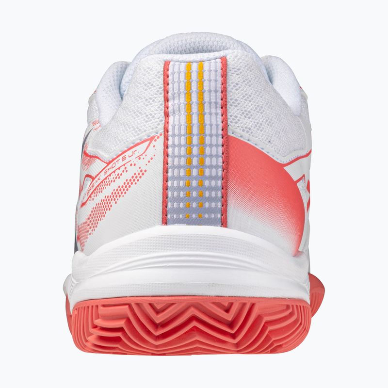 Kinder-Tennisschuhe Mizuno Break Shot 5 Jr CC weiß/blau granit/calypso coral 10