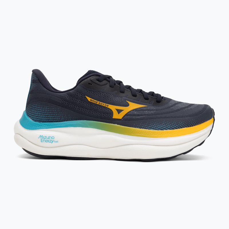 Herren Laufschuhe Mizuno Wave Sky 9 baritone blau/zitrus/capri breeze 2
