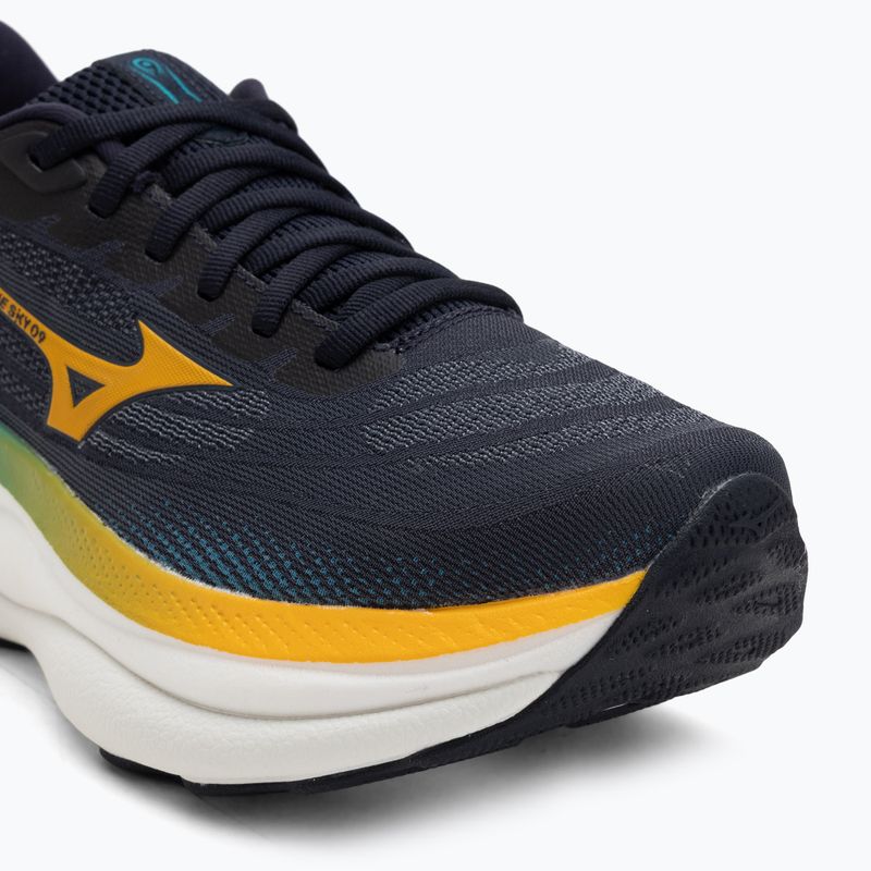 Herren Laufschuhe Mizuno Wave Sky 9 baritone blau/zitrus/capri breeze 7