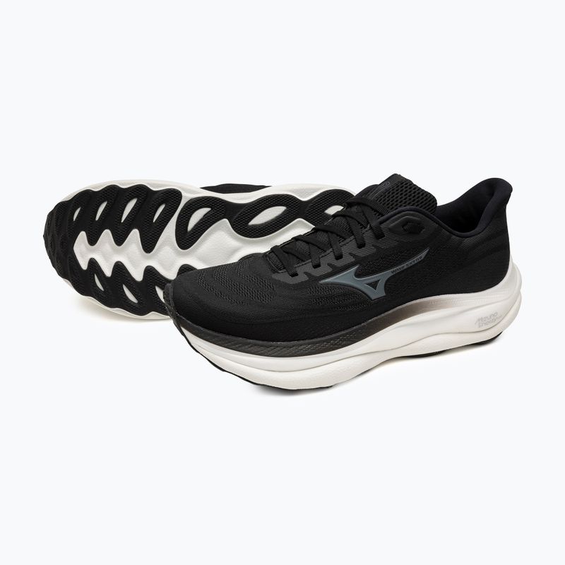 Herren Laufschuhe Mizuno Wave Sky 9 schwarz/metallic grau/schwarz sand 9