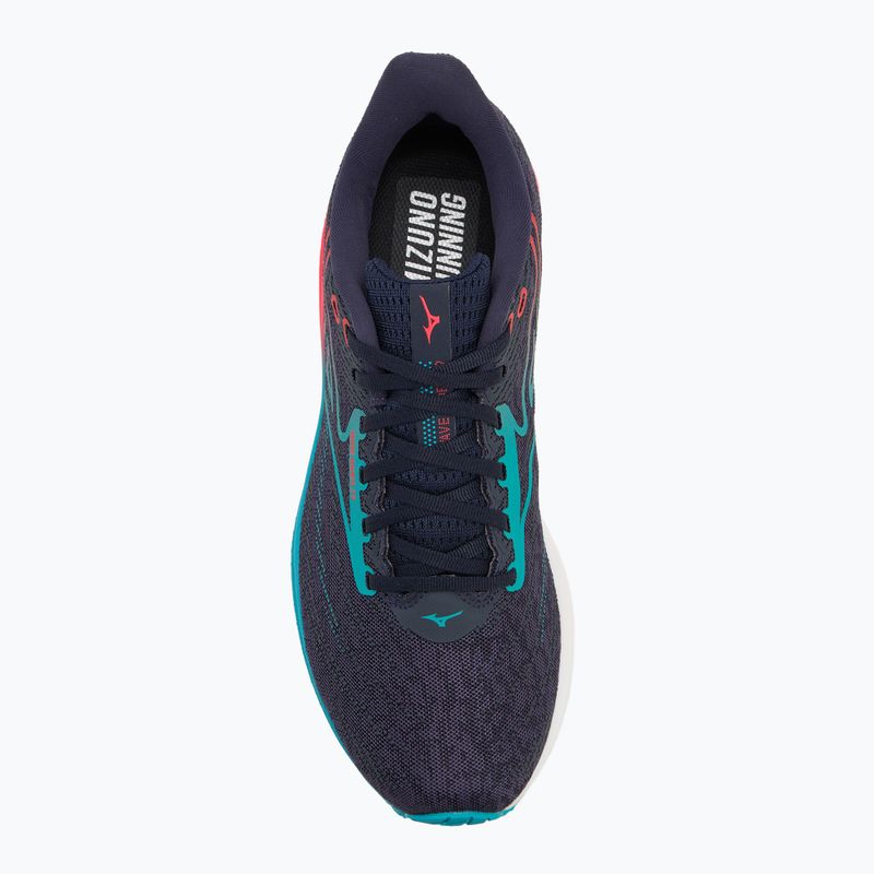 Herren Laufschuhe Mizuno Wave Rider 29 odyssey grau/Ccapri breeze/calypso coral 5