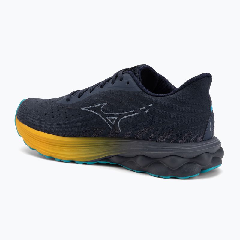 Herren Laufschuhe Mizuno Wave Skyrise 6 odyssey grau/icelandic blau/zitrus 3