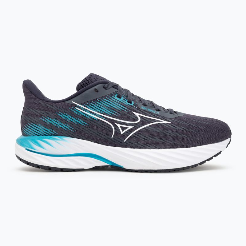 Herren Laufschuhe Mizuno Wave Inspire 21 odyssey grau/weiß/capri breez 2