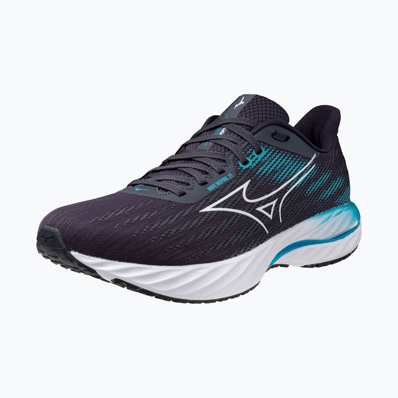 Herren Laufschuhe Mizuno Wave Inspire 21 odyssey grau/weiß/capri breez 8
