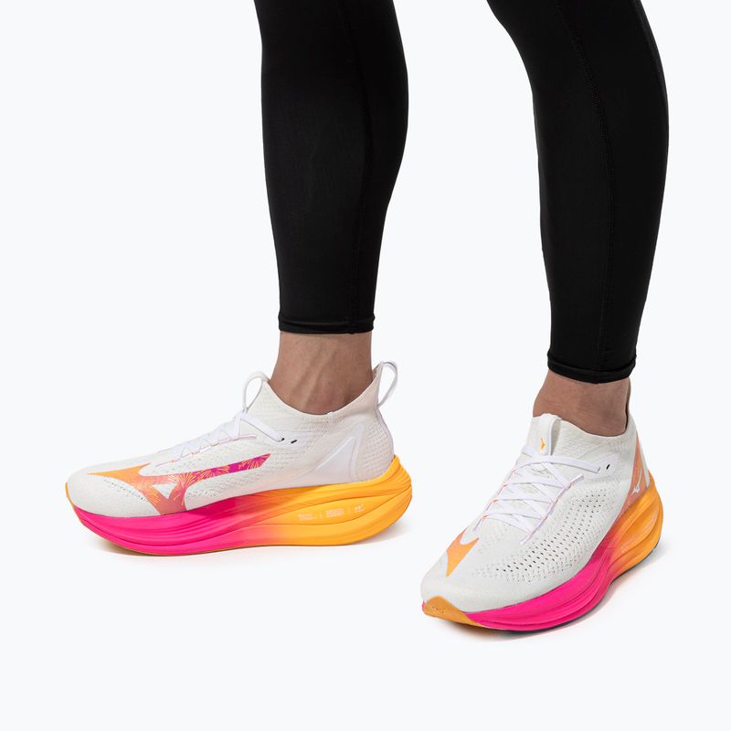 Mizuno Neo Vista 2 weiß/weiß/rosa tetra Laufschuh 10